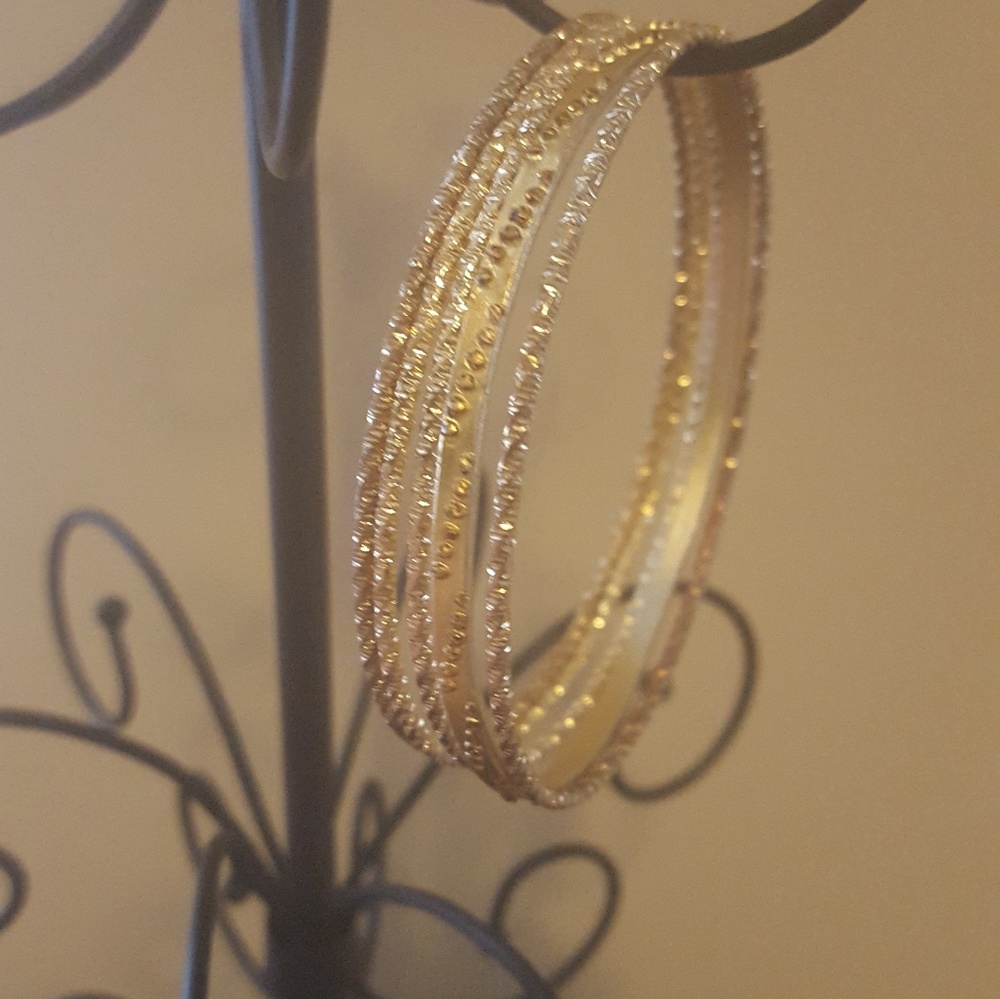 Golden Colored Bangle Bracelets